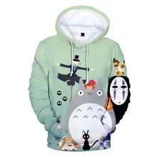 Anime Kawaii Hoodie for Men Women Kids Hooded Sweatshirt Studio Ghibli Hayao Miyazaki Chihiro Spirited Away Totoro Hoodies