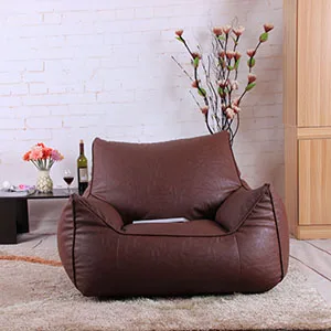 Кресло мешок диван для отдыха стулья сиденье мебель для гостиной без заполнения ленивая подушечка на сиденье Beanbags Levmoon Beanbag стул оболочки - Цвет: PU-Coffee
