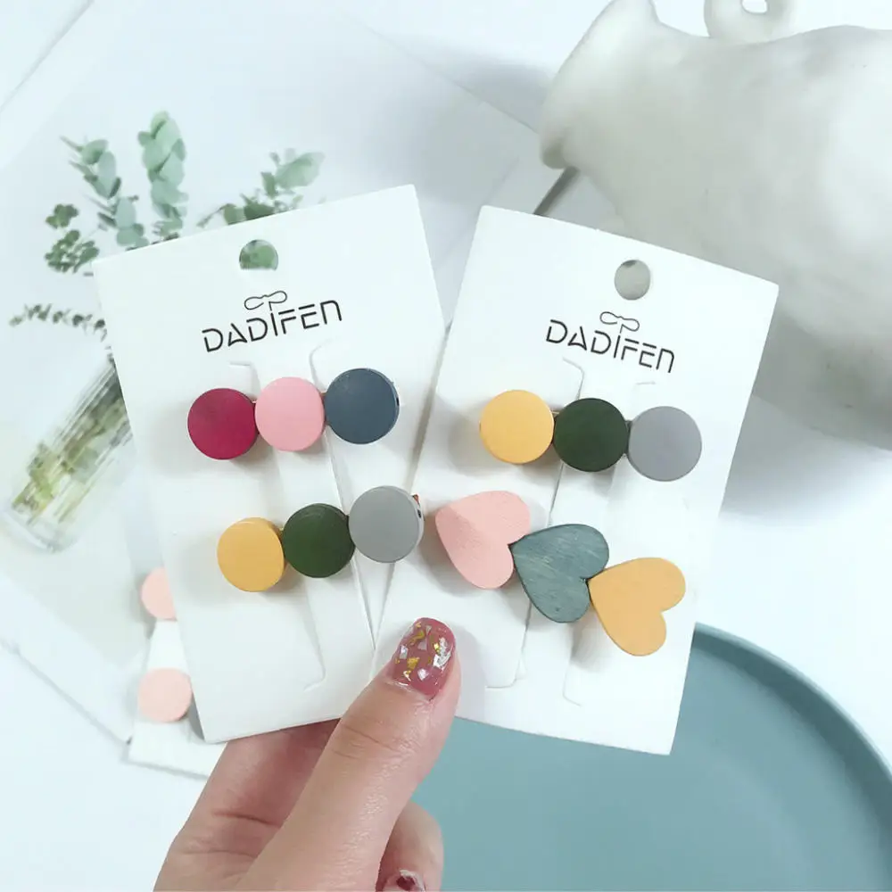 

Fashion New 1Set Candy Love Round Hair Clip Retro Hairpin Accessories For Kids Girls Children Barrette Headdress
