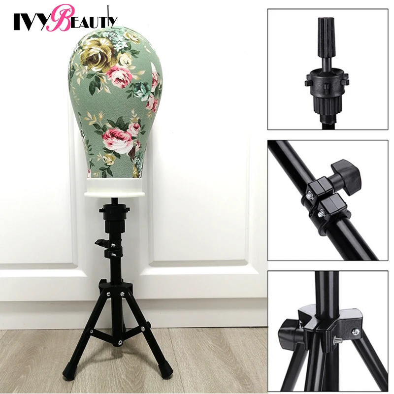 Peruca de Cabelo Stand para a Tomada de Peruca Ferramentas de Cuidados com os Cabelos Mini Stand Titular Tripé Ajustável Jóias Display Acessório &