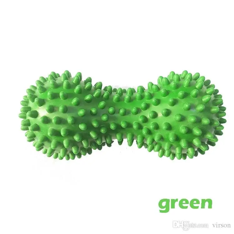 Virson расслабление мышц Фитнес упражнения ПВХ арахисовый Массажный мяч spiky1 - Цвет: Зеленый