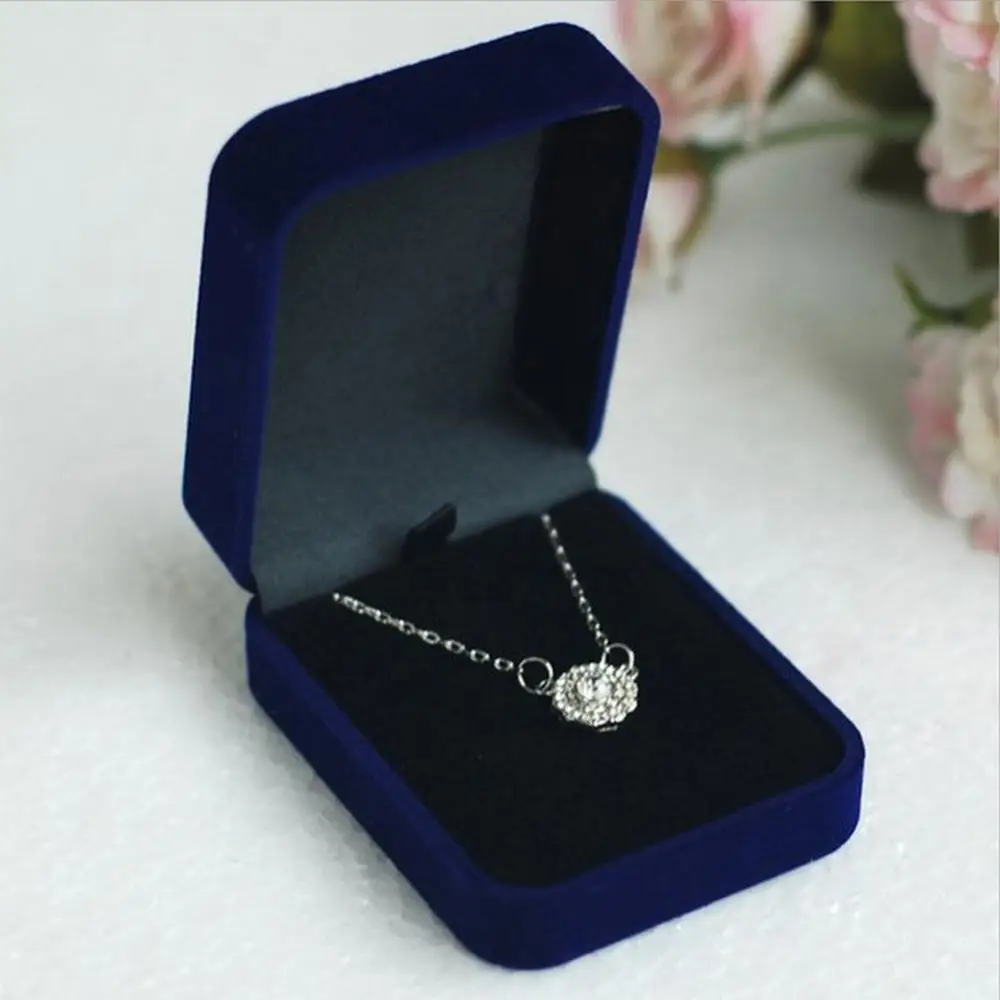 Pendant Necklace Chain Storage Velvet Jewelry Container Gift Display Box Ring Bracelet Case Organizer | Украшения и аксессуары