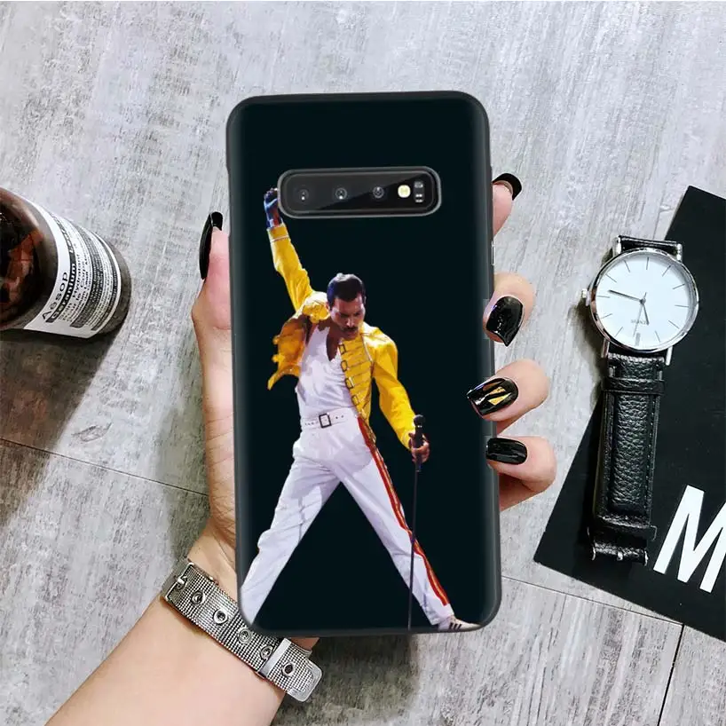 Queen Фредди Меркьюри черный чехол для телефона samsung Galaxy S10+ Plus Lite Note 10 9 8 S9 S8 J4 J6+ Plus S7 S6 Edge Capa - Цвет: BA089-4