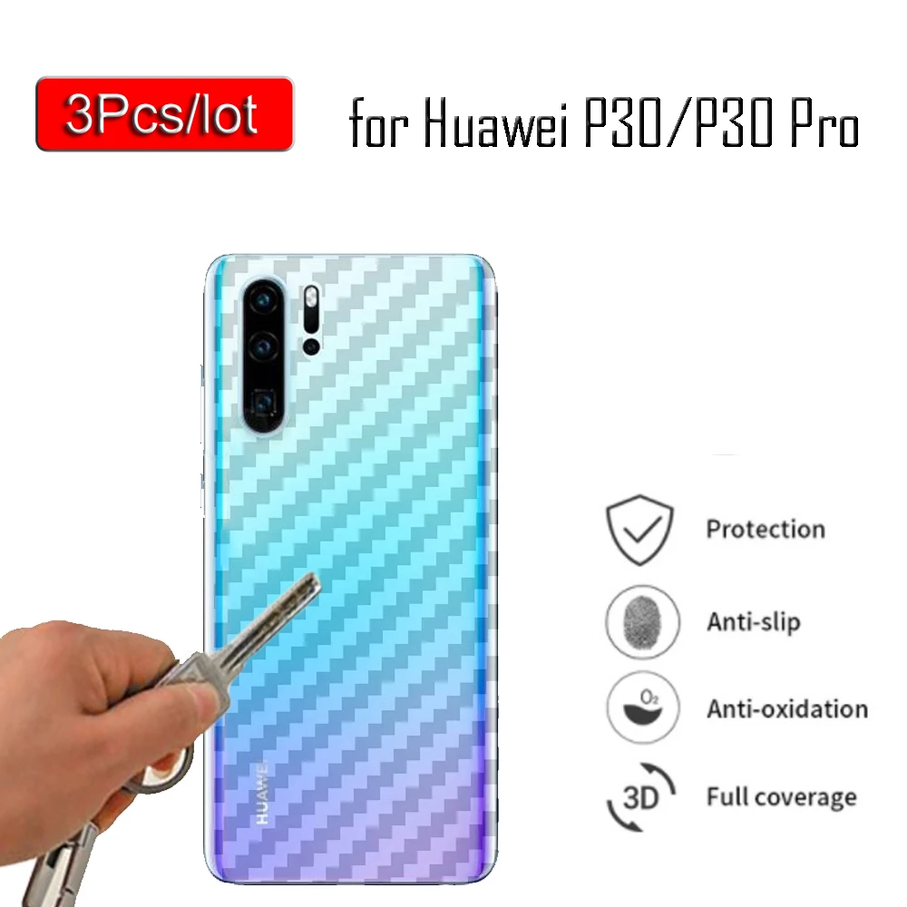Carbon Fiber Film for Huawei P30 Pro Back Screen Protector Matte Carbon Protective Sticker Fiber