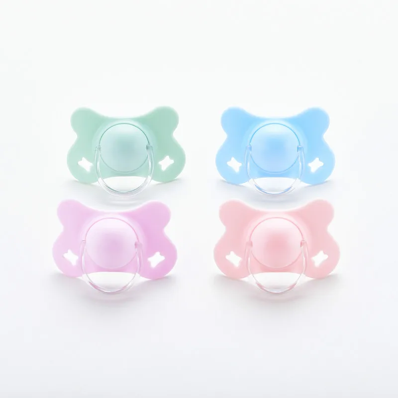 Bebé con cubierta mariposa chupete/chupete de bebé morder, jugar la boca recién nacido silicona chupete para dormir