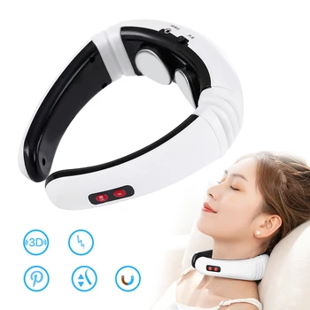 

Electric Neck Massager & Pulse Back 6 Modes Power Control Far Infrared Heating Pain Relief Tool Health Care Relaxation Machine