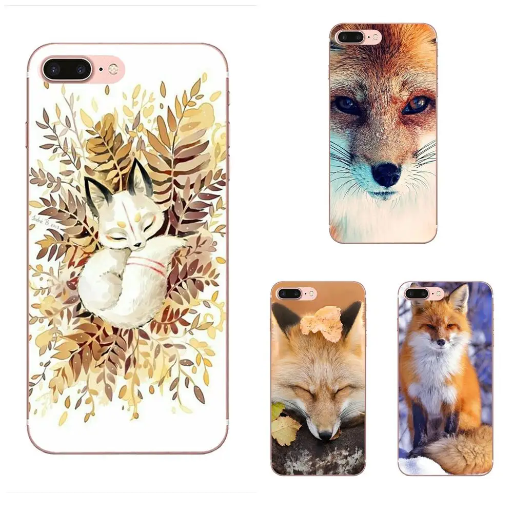 Transparent TPU Cases Cover Cute Animal Fox Top Detailed Popular For HTC U11 Life Capa Plus U 11 U12 | Мобильные телефоны и