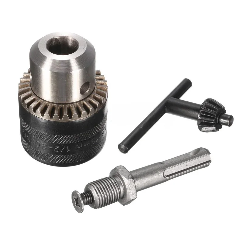 

SDS Plus Shank Rotary Hammer Drill Chuck Tools ~ 1/2"-20UNF Thread 1.5-13mm Key'