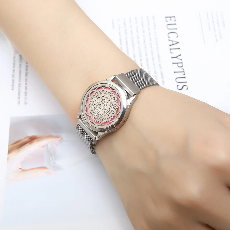 AS- New Style Leather Aromatherapy Bracelet Wristband (79)