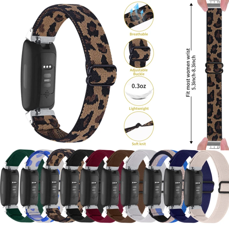 Cinturino Elastico In Nylon Per Fitbit Inspire 2 Cinturino Regolabile Per Orologio Intelligente Per Cinturino Fitbit Inspire / Inspire 3 Correa