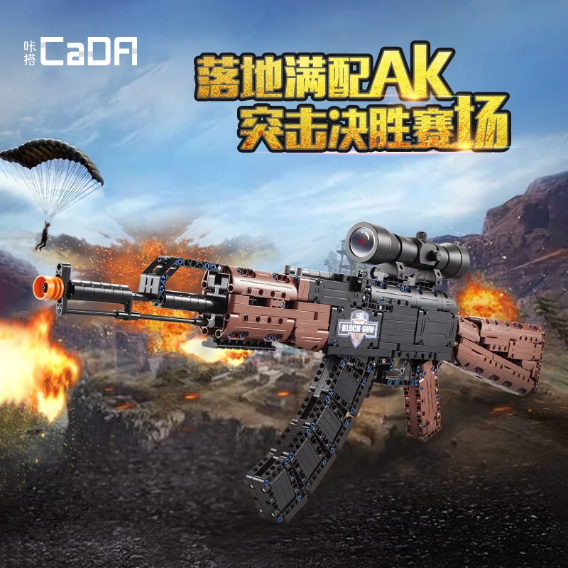 SWAT Военный Пистолет AK47 Desert Eagle WW2 98K MP5 M4A1 револьвер оружие техника строительные