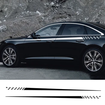 

2 Pcs Car Long Stripe Stickers Car Acces for Volkswagen VW Polo Golf MK4 MK7 Volvo XC60 XC90 S60 V40 Auto Side for Body Stickers