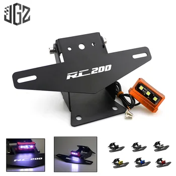 

Motorcycle Rear License Number Plate Mount Holder Frame with LED Light for KTM RC 200 2013 2014 2015 2016 2017 2018 2019 2020