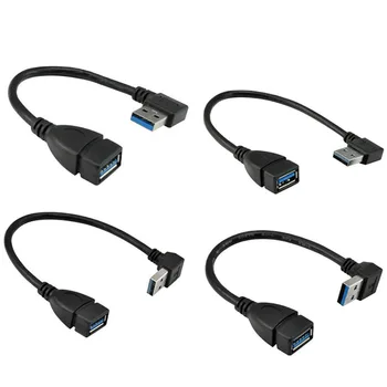 

Usb 3.0 Angle 90 Degree Extension Cable Male To Female Adapter Cord Data
