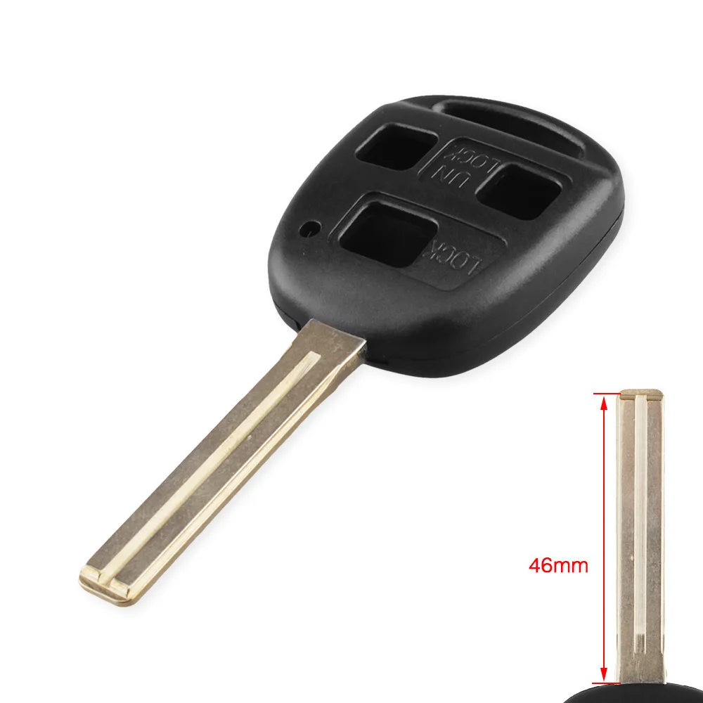 TOY48 Blade 46mm Дистанционный автомобильный чехол для ключа KEYYOU Fob 3 кнопки для Toyota Celica Avensis RAV4 камера заднего вида Corolla Yaris RAV4 Land Cruiser - Color: TOY48 Blade 46mm