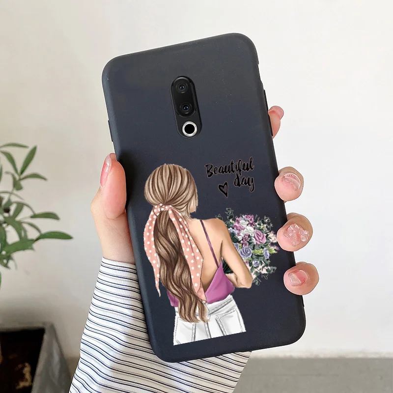 For Meizu 15 Case Candy Fashion Mother And Daughter Fundas Shell For Meizu 15 PLus Shockproof Matte Painted Phone Cover meizu phone case with stones craft Cases For Meizu