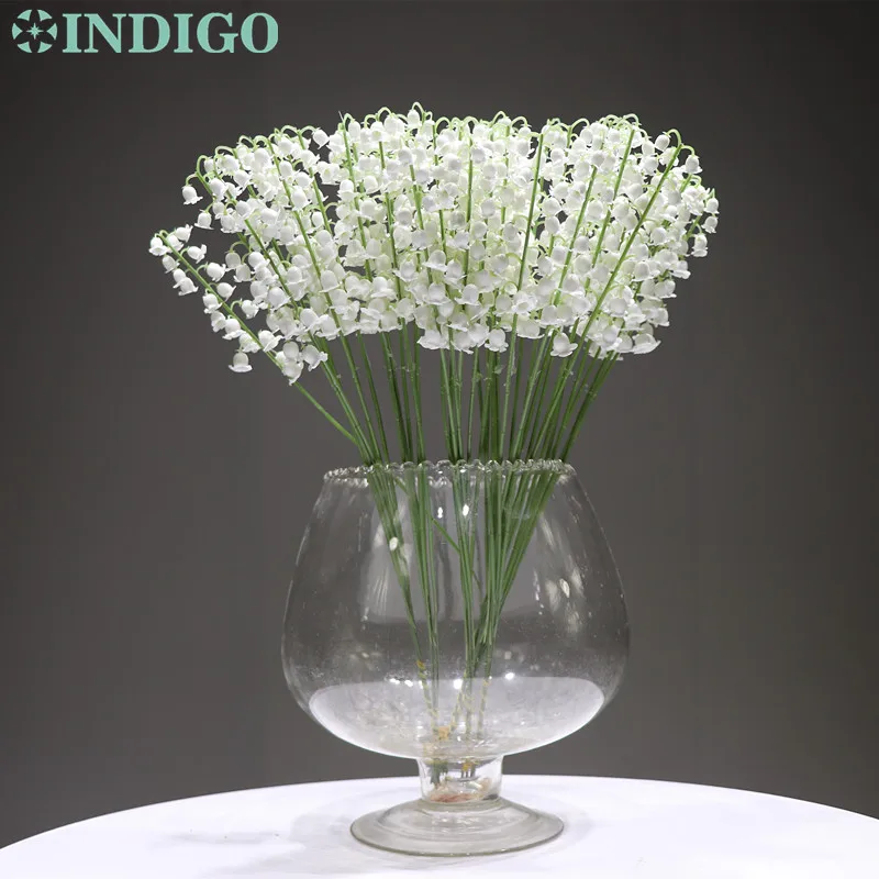 INDIGO-7pcs/Buandle белый Convallaria букет мини размер силиконовые в форме цветка Свадебный цветок для невесты стол центральный