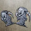Dibujos Animados Grim Reaper cráneo bordado parches para la ropa de hierro en la ropa motociclista Appliques rayas insignia pegatinas Diy ► Foto 2/6