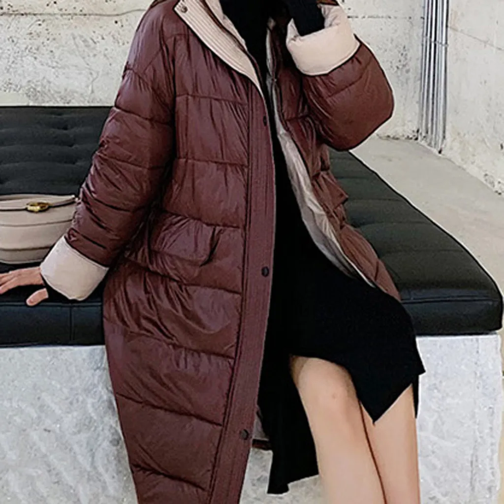 Feitong/зимнее пальто, женские куртки на утином пуху, зимние женские пальто, ветрозащитная Женская парка с высоким воротником, Женская длинная куртка 8M3