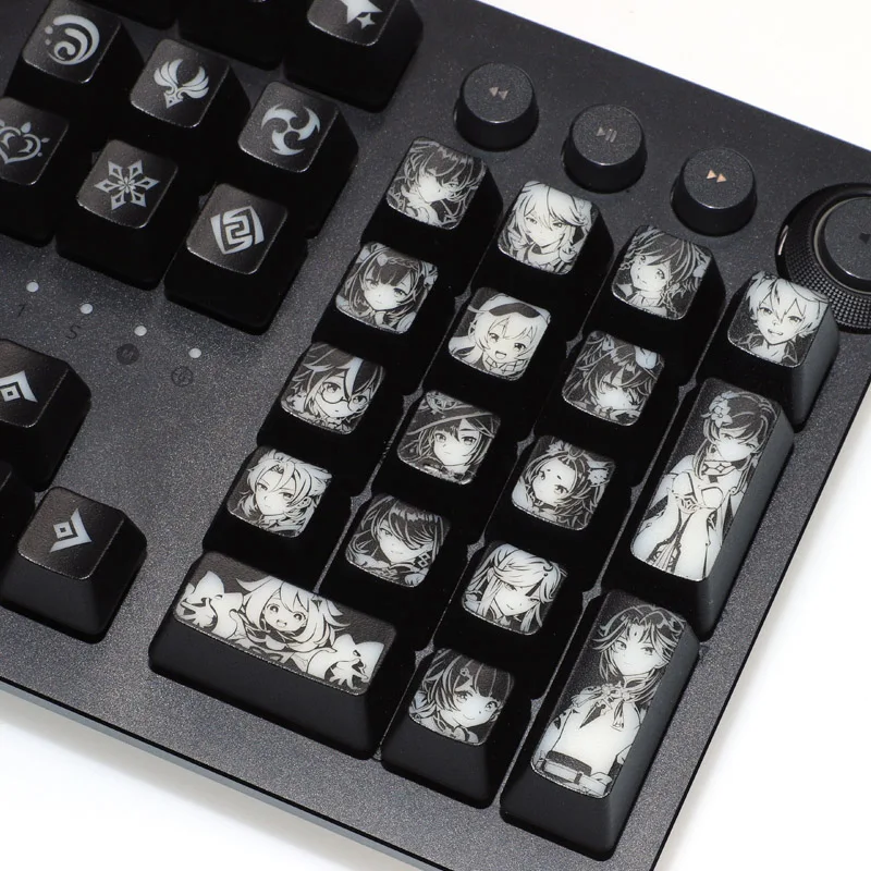 

Black Animation Theme Keycap Game For Mechanical Keyboard Custom Transparent Keycap RGB Cherry Compatible