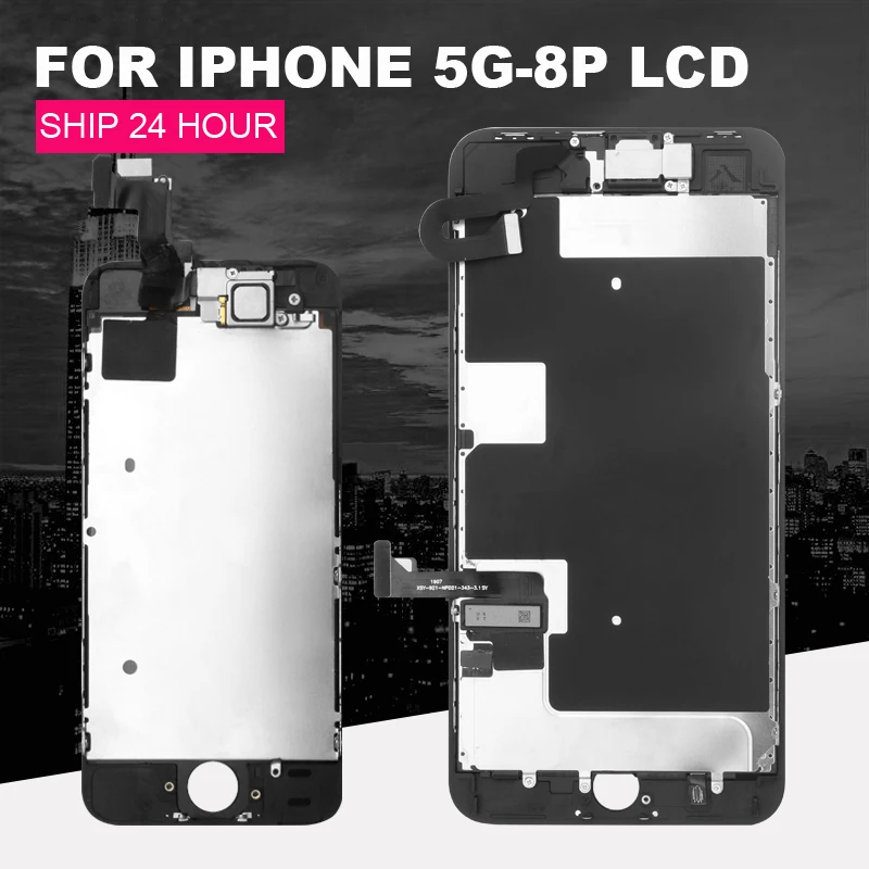 

AAA + + + for iPhone 5G 5s 6G 6S 7G 8G LCD touch screen and replaceable LCD 6P 6sP 7P 8Plus equipped with front camera speaker