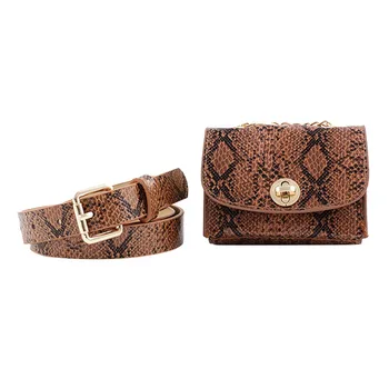 

Wide Strap small square Leopard Waist Bag Simple style Snake pattern Casual Belt Bags wild packing cubes сумочка для телефона#aa