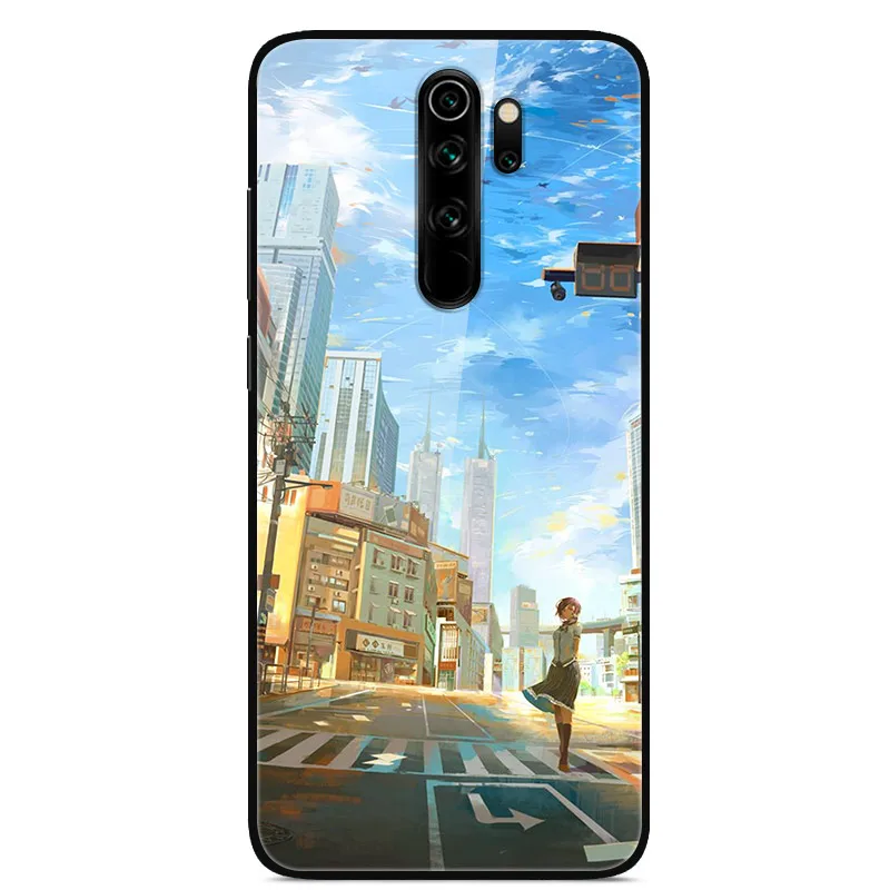 13 Закаленное стекло чехол для Xiaomi Redmi Note 8 Pro Case Жесткий ПК Красочный чехол для Xiaomi Redmi Note 8 Бампер чехол для телефона редми Note8 8Pro - Цвет: 13