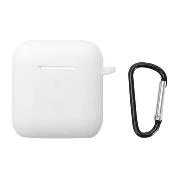 

Anti-fall Dust-proof Protective Cover Silicone Case With Carabiner for QCY T8 Wireless Bluetooth Earphone