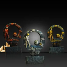 Новейший стиль, высокое качество, трофей для гольфа, Кубок для гольфа, роскошная смола для гольфа, Заказная Хрустальная чашка