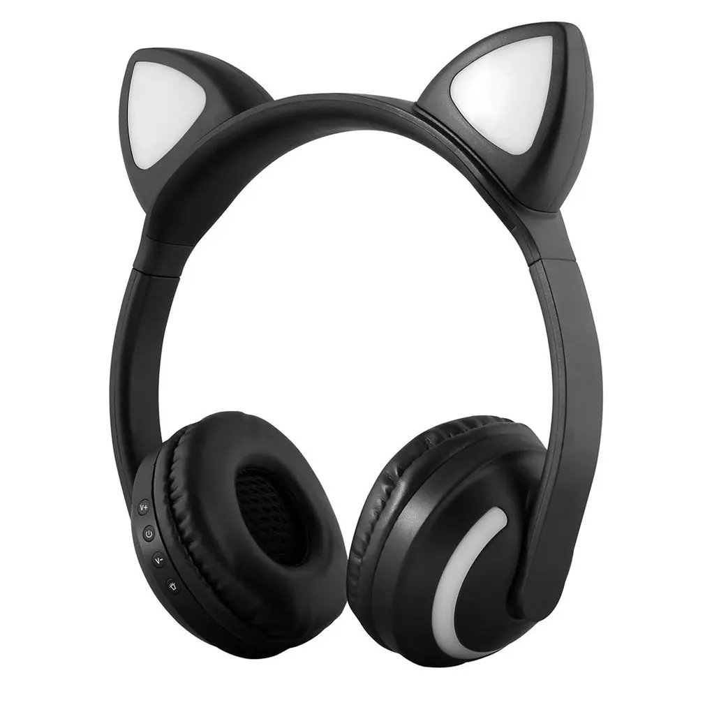 

Cat Ears Headphone LED Light-emitting Wireless Headset Cute Earphone Wireless Music Voice Headset Folding Headset