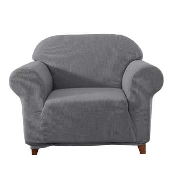 

Single Stretch Sofa Cover Solid Color Padded Sofa Protective Cover Cover Furniture Cover Sofa Cover