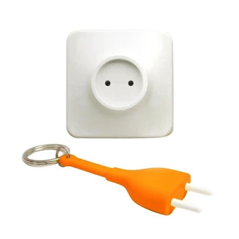 

Creative Electric Power Plug Anti Loss Key Ring Keyring Unplug Keychains