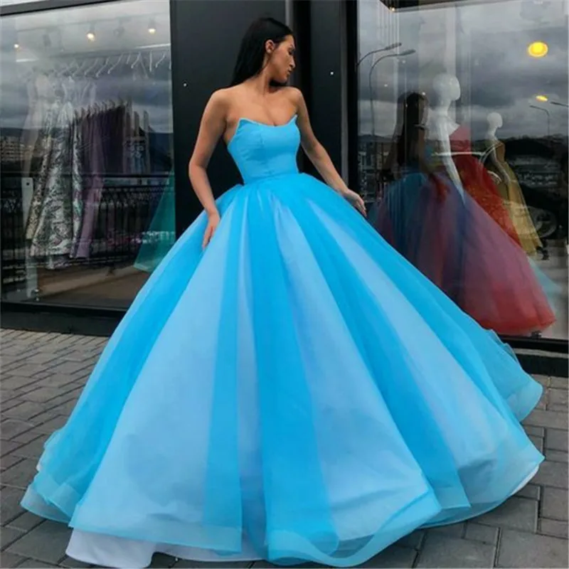 Яркое Тюлевое бальное платье кораллового цвета длинное вечернее платье Королевский синий vestido de festa с открытыми плечами недорого вечернее платье