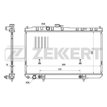 

Radiator cooling. Dv. Nissan Almera (B10) 06 ZEKKERT mk-1005