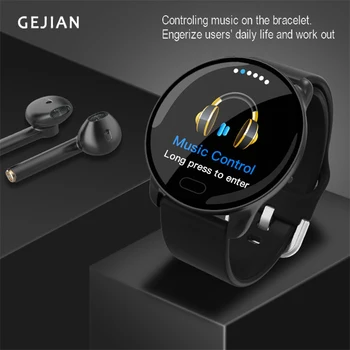 

GEJIAN Smart Watch Fitness Tracker with Heart Rate Blood Pressure Monitor Men Women Outdoor Waterproof Sport Watches Pedometer
