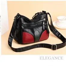 ZJZ черные женские сумки-мессенджеры хорошего качества очень мягкие Промытые из искусственной кожи женские сумки через плечо для мамы сумки bolsa feminina