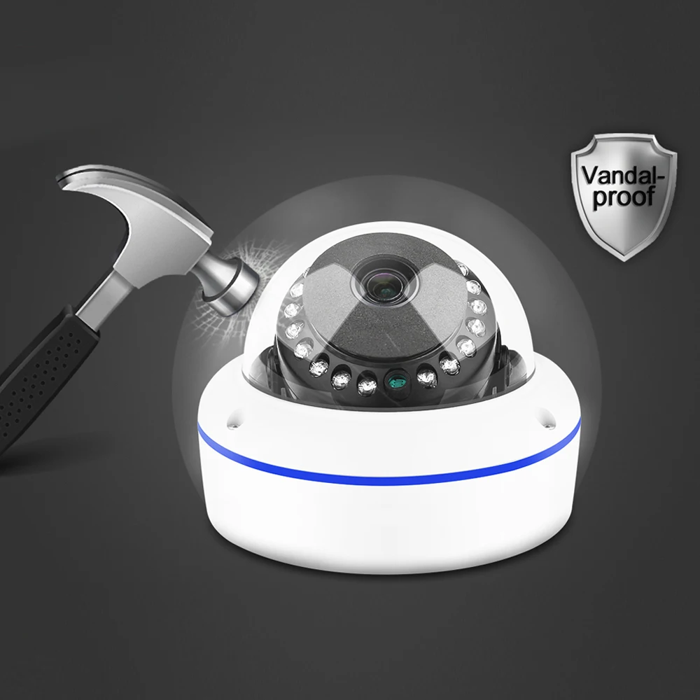 Супер HD 5MP 4MP 2MP IP камера наблюдения POE 1080P Аудио Микрофон купольная крытая