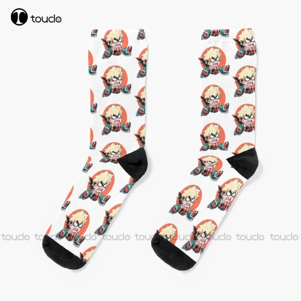 

Bakugou MHA Socks winter socks Personalized Custom Unisex Adult Teen youth Socks Halloween Christmas Fashion new gift funny sock