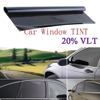 

Protection Car Window Film PET Black Accessory Protector Replaces VLT 20% Universal