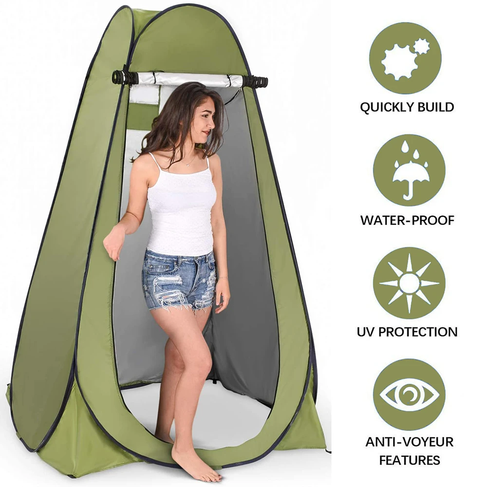 Portable Outdoor Privacy Shower Tent Instant Pop Up Camping Tent As Bathroom Mobile Toilet Shower Tent With Three Windows Tents Aliexpress