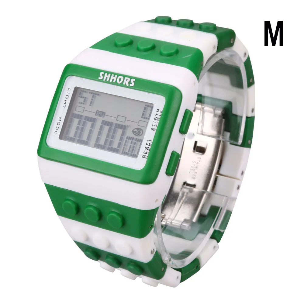 Дизайн светодиодный цифровые наручные часы для детей мальчиков и девочек унисекс красочные электронные спортивные часы подарок для мальчиков Прямая поставка Q