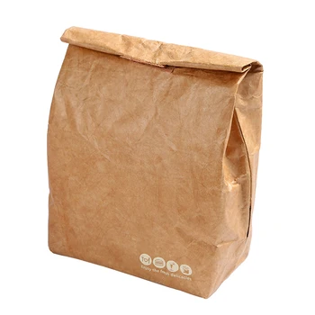 

6L Kraft Paper Bag Reusable Insulated Thermal Lunch Bag Snack Cooler Picnic Container Outdoor Picnic Insulation Lunch Bags