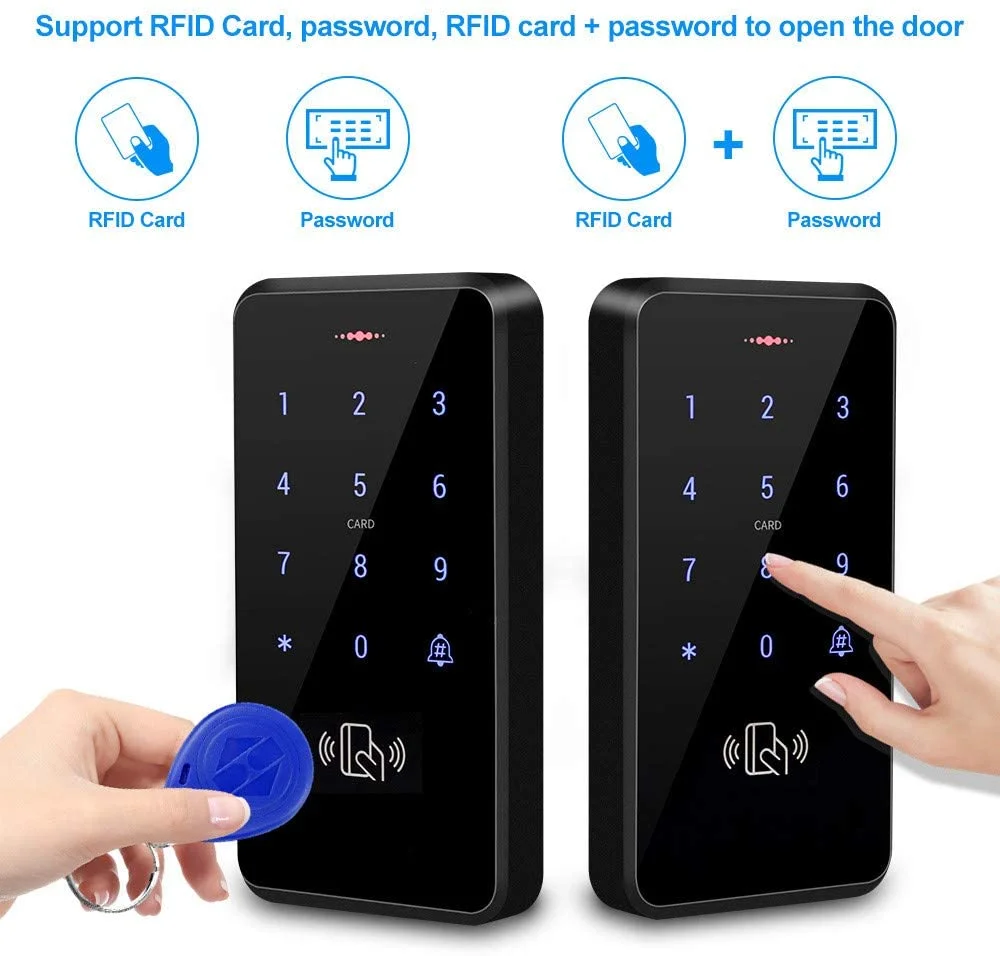 YiToo IP68 Fully Waterproof RFID Access Control Keypad 3000 Users Touch Screen Door Lock Controller with 125KHz Key Card Outdoor access control keypad,fingerprint access control keypad