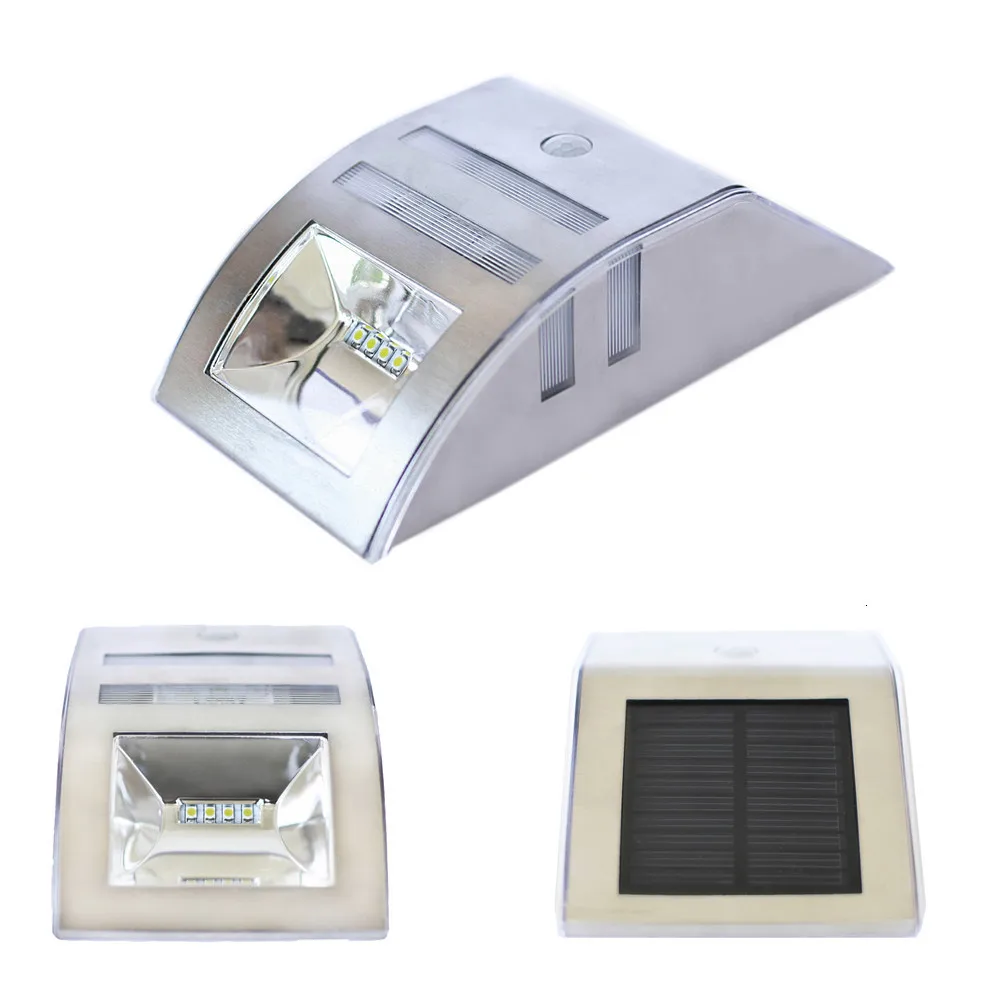 LED Solar Light Solar Garden fence Light 5 LEDS for Wall Patio Pathway, Fence Stairs Stainless Steel Waterproof Outdoor Light with Motion Sensor (8)