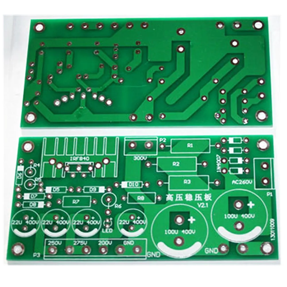Amplifier High Voltage Voltage Regulator Circuit Board Version 2.1 PCB