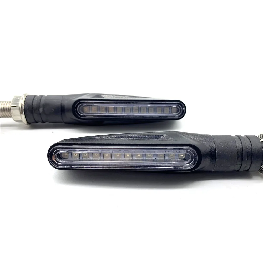 4pcs Motorcycle Turn Sequential Signals LED Blinker Flowing Water Flashing Lights Tail Stop Indicators Turn Signal