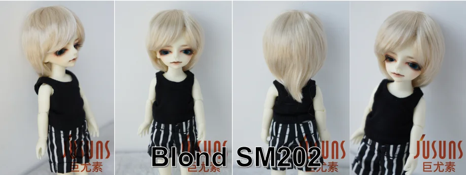 JD081 1/12 1/8 1/6 1/4 1/3 Synthetic Mohair Doll Accessories Short Girlish Cut Lati White&Yellow OB11 YOSD MSD SD BJD Wigs