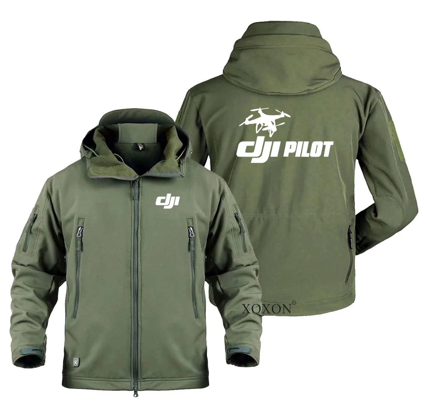 DJI Drone Pilot New Fleece Trip Military Outdoor SoftShell Jacket Men Adventure Travel Coat Jacket Man Windbreaker Clothes W17