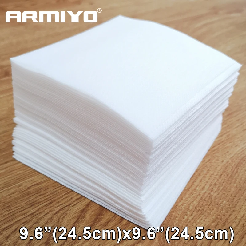 

Armiyo 9.6"x9.6" 24.5cm Gun Cleaning Softness Patches High Absorbency Oil Blotting Paper Biodegradable Thickness Clean Cloth