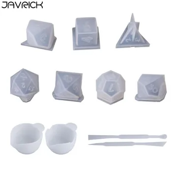 

11pcs/set 3D Dice Resin Mold Moulds Multi-spec Digital Game Dice Fillet Shape Multi-spec Silicone Board Game Mould Making